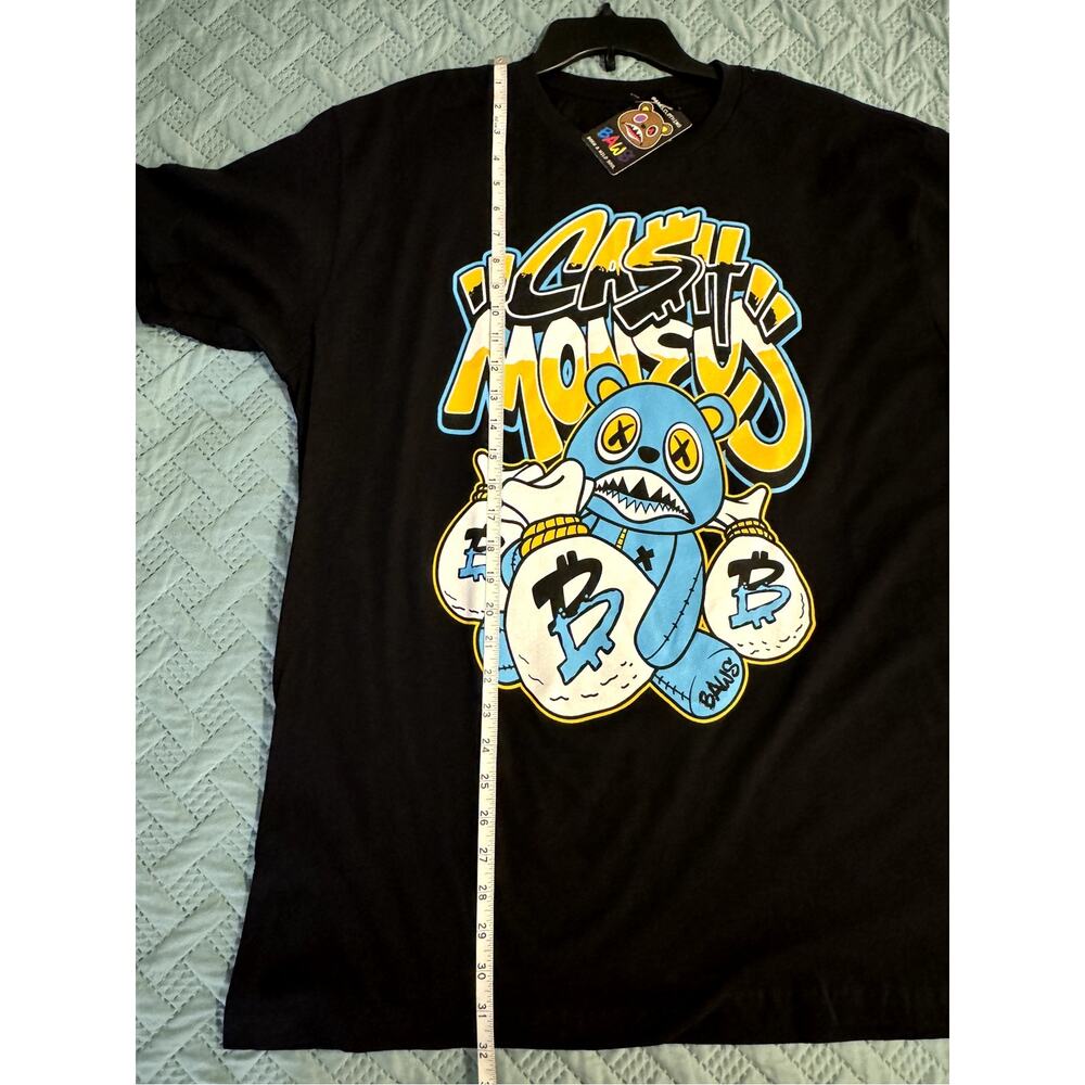 **NWT** BAWS MEN'S BLACK/BLUE/YELLOW CREW NECK SHORT SLEEVE T-SHIRT SIZE XL - Picture 7 of 7